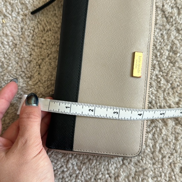Kate Spade Neda Newbury Lane Zip-Around Wallet Mousfro/Black - Picture 15 of 16